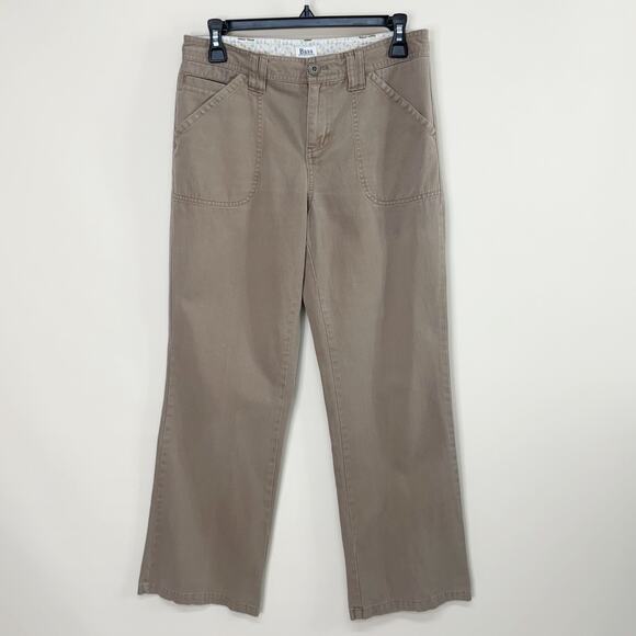 Bass Pants - Vintage‎ Bass | 100% Cotton Y2K Khaki Ankle Pants Mid-Rise Straight Leg Size 4